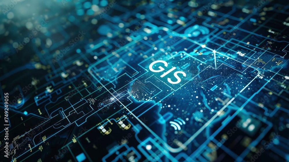 Surveyor using GPS device for GIS data collection